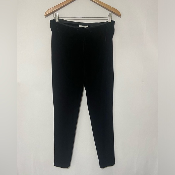 Chico's EUC velvet velour stretch waist straight leg pull on pants size L - Picture 1 of 4
